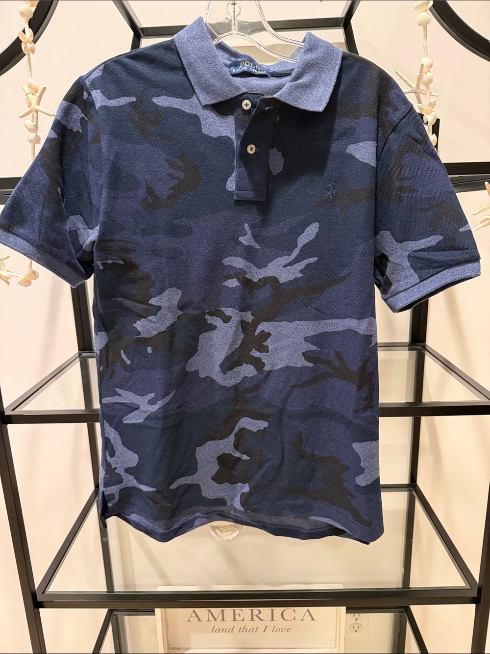 Polo by Ralph Lauren Blue Navy Camouflage Polo Shirt